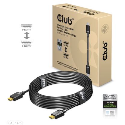 CLUB3D CAC-1375 HDMI cable 196.9" (5 m) HDMI Type A (Standard) Black1