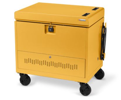 Bretford CUBE Toploader Portable device management cart Yellow1