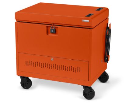 Bretford CUBE Toploader Portable device management cart Orange1