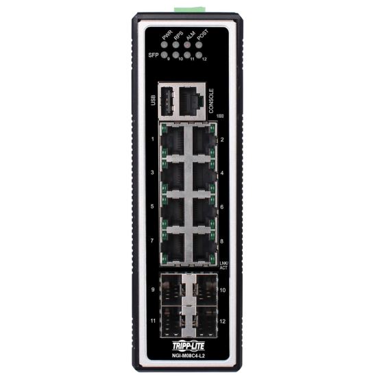 Tripp Lite NGI-M08C4-L2 network switch Managed Gigabit Ethernet (10/100/1000) Power over Ethernet (PoE) Black1