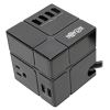 Tripp Lite TLP368CUBEUAM surge protector Black 3 AC outlet(s) 120 V 96.1" (2.44 m)1