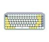 Logitech Pop Keys keyboard RF Wireless + Bluetooth Mint color, Violet, White, Yellow1