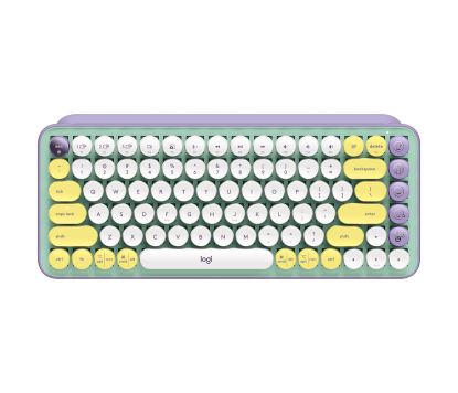 Logitech Pop Keys keyboard RF Wireless + Bluetooth Mint color, Violet, White, Yellow1