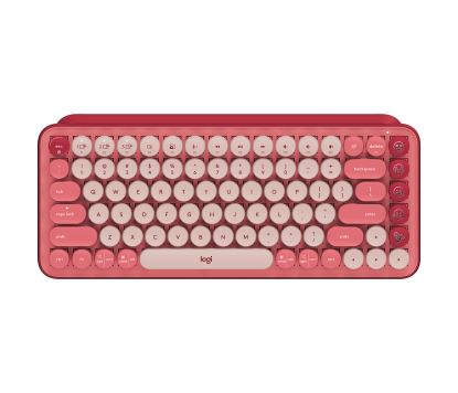 Logitech Pop Keys keyboard RF Wireless + Bluetooth Burgundy, Pink, Rose1