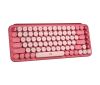 Logitech Pop Keys keyboard RF Wireless + Bluetooth Burgundy, Pink, Rose3