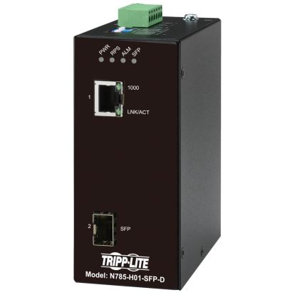 Tripp Lite N785-H01-SFP-D network media converter 1000 Mbit/s Multi-mode, Single-mode Black1