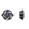 ARCTIC Alpine 23 CO Processor Air cooler 3.54" (9 cm) Aluminum, Black 1 pc(s)8