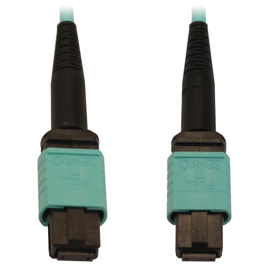 Tripp Lite N844B-01M-12-P fiber optic cable 39.4" (1 m) MPO/MTP OFNR OM3 Aqua color, Black1