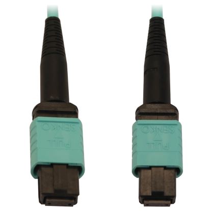 Tripp Lite N844B-03M-12-P fiber optic cable 118.1" (3 m) MPO/MTP OFNR OM3 Aqua color, Black1