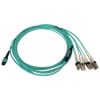 Tripp Lite N844X-05M-8L-P fiber optic cable 196.9" (5 m) MPO/MTP 4x LC OFNR OM3 Aqua color, Beige, Black2