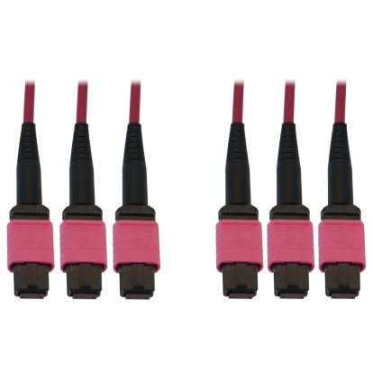 Tripp Lite N858B-10M-3X8MG fiber optic cable 393.7" (10 m) 3x MTP/MPO OFNR OM4 Black, Magenta1