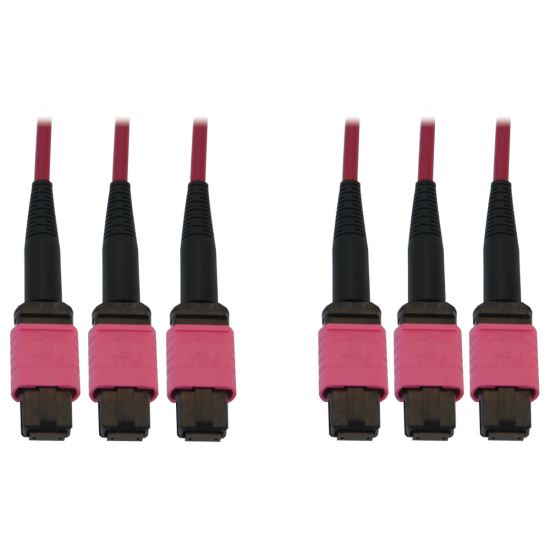 Tripp Lite N858B-23M-3X8MG fiber optic cable 905.5" (23 m) 3x MTP/MPO OFNR OM4 Black, Magenta1