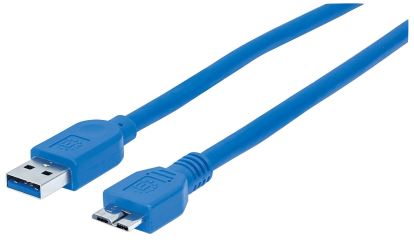 Manhattan 0.5m, USB3.0-A/USB3.0 Micro-B USB cable 19.7" (0.5 m) USB 3.2 Gen 1 (3.1 Gen 1) USB A Micro-USB B Blue1