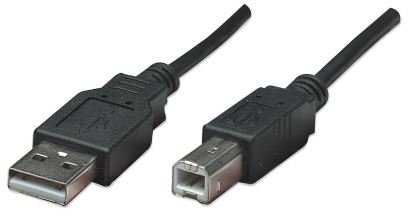 Manhattan 0.5m USB 2.0 A M/B M USB cable 19.7" (0.5 m) USB A USB B Black1