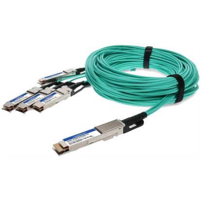 AddOn Networks Q400G-4Q56G-AOC10M-AO InfiniBand cable 393.7" (10 m) QSFP-DD 4x QSFP56 Turquoise1
