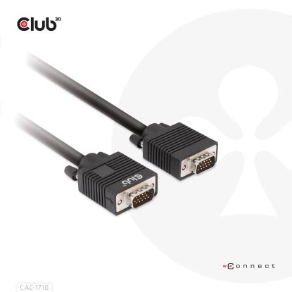 CLUB3D CAC-1710 video cable adapter 393.7" (10 m) VGA (D-Sub) Black1