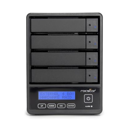Rocstor GP44XX-01 storage drive enclosure HDD enclosure Black 2.5/3.5"1