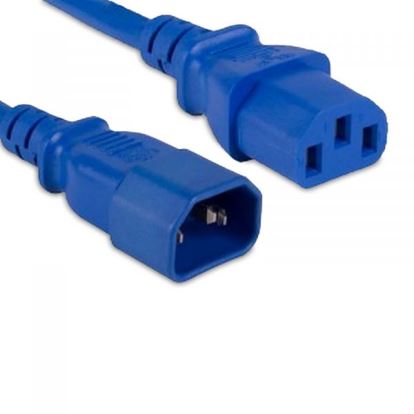 eNet Components C13C14-BL-1F-ENC power cable Blue 11.8" (0.3 m) C14 coupler C13 coupler1