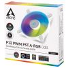 ARCTIC P12 PWM PST A-RGB 0dB Computer case Fan 4.72" (12 cm) White 1 pc(s)4