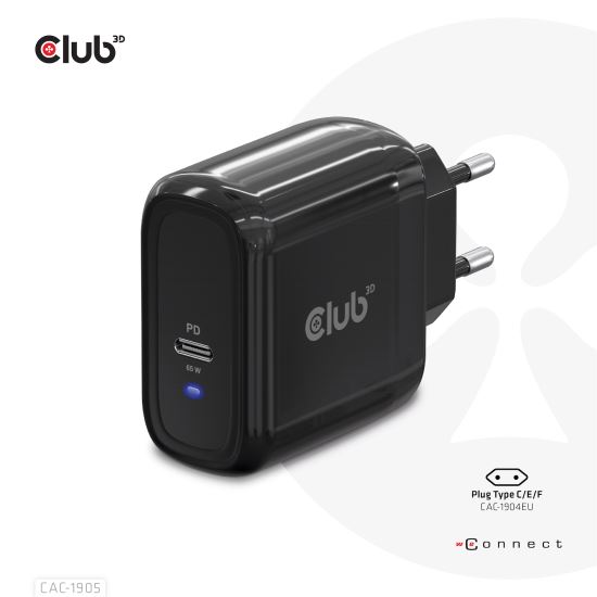 CLUB3D CAC-1905 power supply unit 65 W1