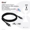 CLUB3D CAC-1575 USB cable 78.7" (2 m) USB4 Gen 2x2 USB C Black6