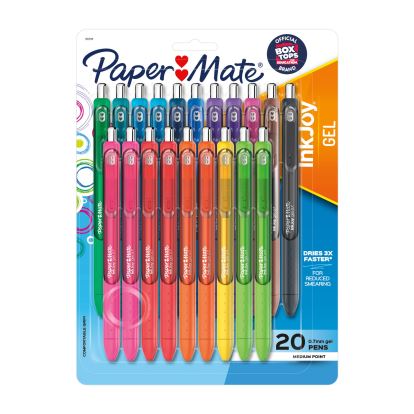 Papermate InkJoy RT Retractable gel pen Medium Black, Blue, Brown, Green, Light Blue, Light Green, Orange, Pink, Purple, Red, Violet, Yellow 20 pc(s)1