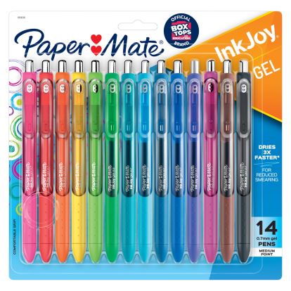 Papermate InkJoy RT Retractable gel pen Medium Light Green, Pink, Purple, Red, Black, Blue, Green, Brown, Violet, Orange, Light Blue, Yellow 14 pc(s)1