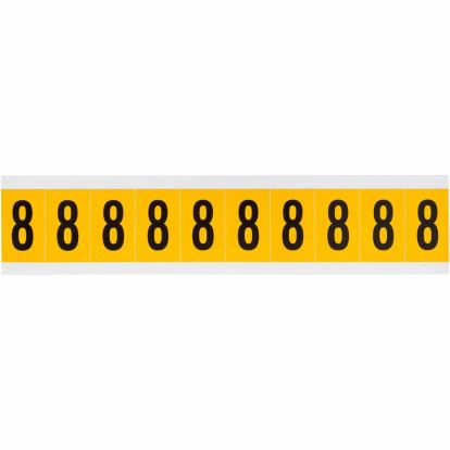 Brady 1530-8 self-adhesive label Rectangle Permanent Black, Yellow 10 pc(s)1