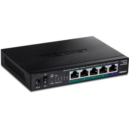 Trendnet TPE-TG350 network switch Unmanaged 2.5G Ethernet (100/1000/2500) Power over Ethernet (PoE) Black1