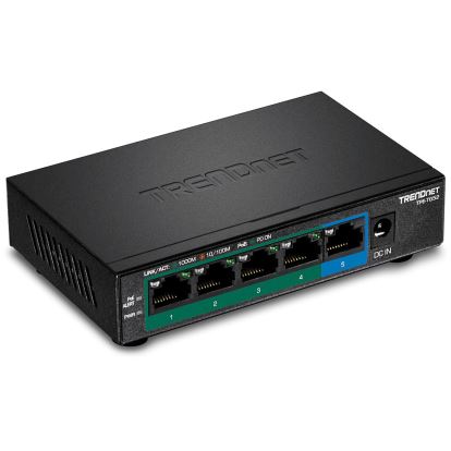 Trendnet TPE-TG52 network switch Unmanaged Gigabit Ethernet (10/100/1000) Power over Ethernet (PoE) Black1